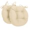 16-inch Solid Twill Round Tufted Chair Cushions (Set of 2) - Natural